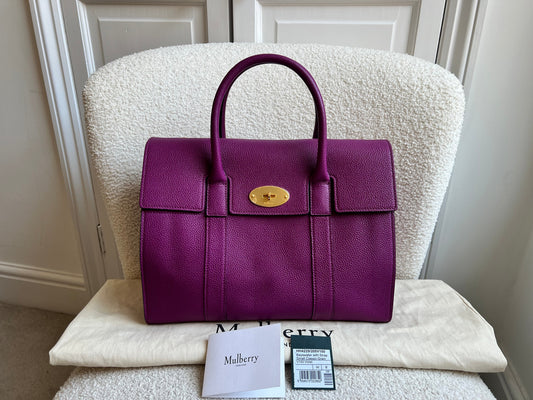 Mulberry Violet Bayswater with Strap (RRP £1,095)