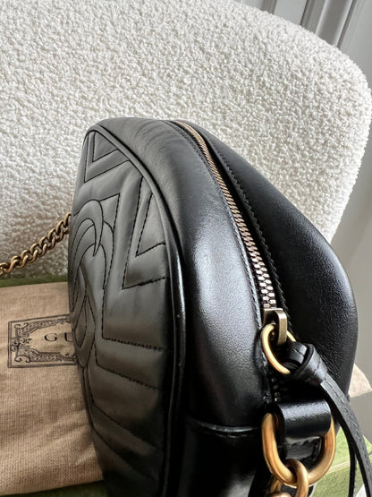 Gucci GG Black Marmont Small Shoulder Bag (RRP £1440)