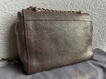 Mulberry Metallic Mushroom Regular Lily with Gold Hardware (RRP £995)