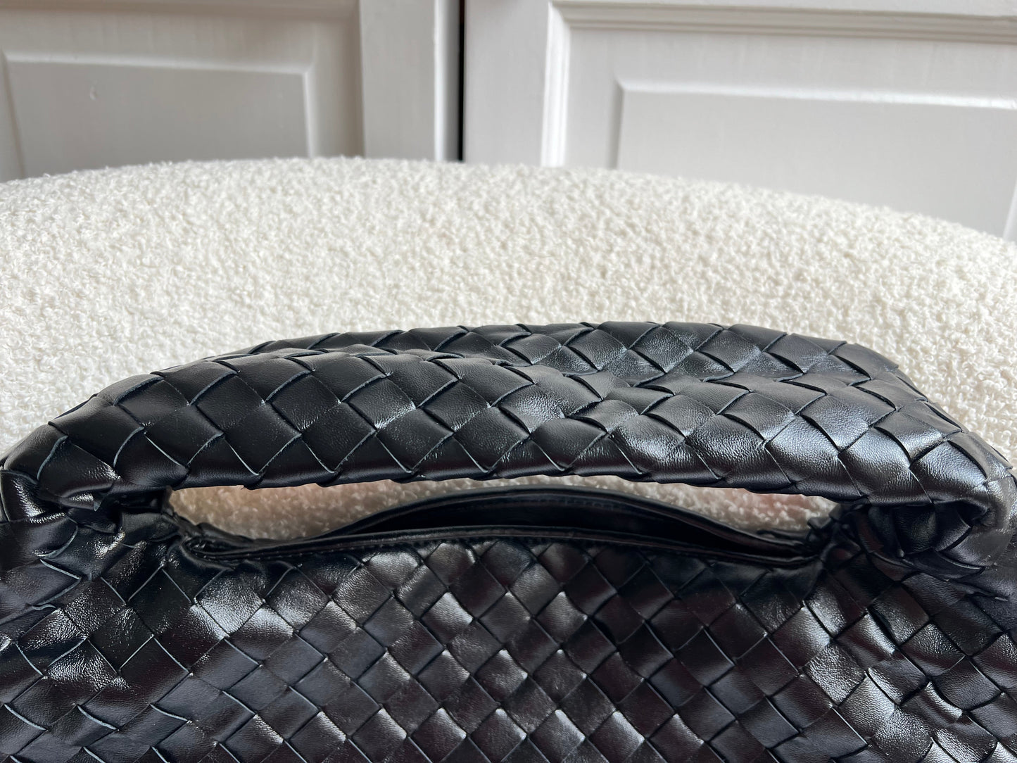 Bottega Veneta Black Small Hop Intraciatto (RRP £3370)