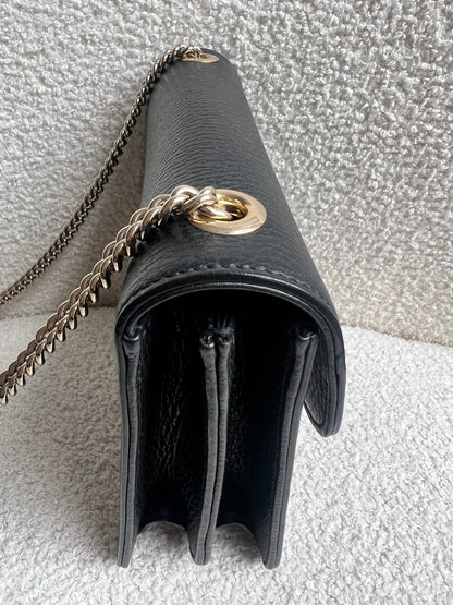 Gucci Interlocking GG Black Small Shoulder Bag
