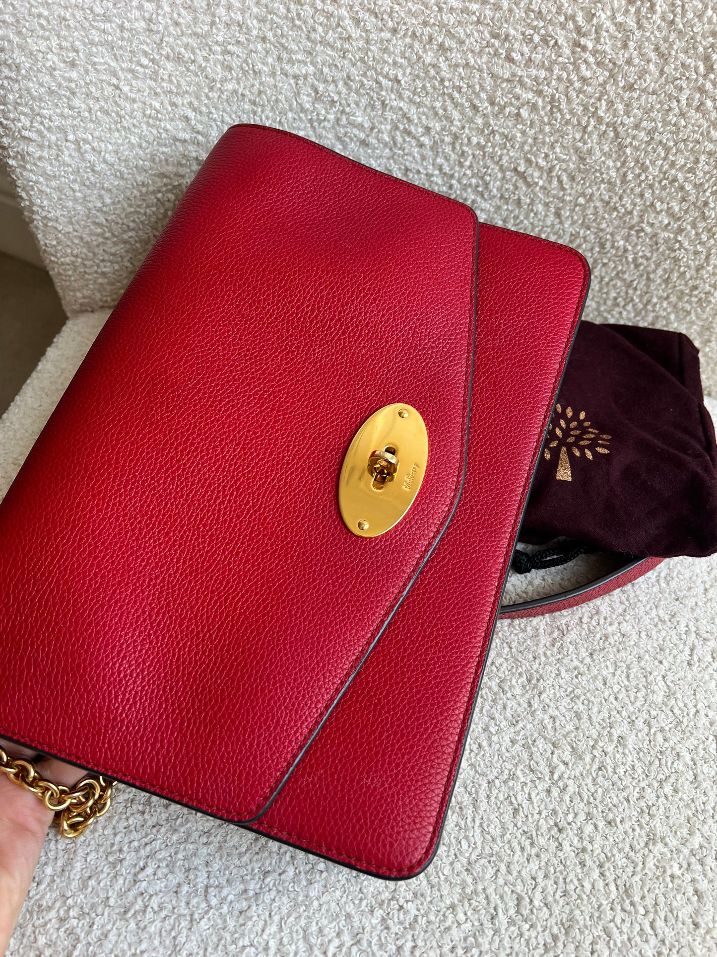 Mulberry Scarlet Red Large Darley Shoulder Bag (RRP £895)