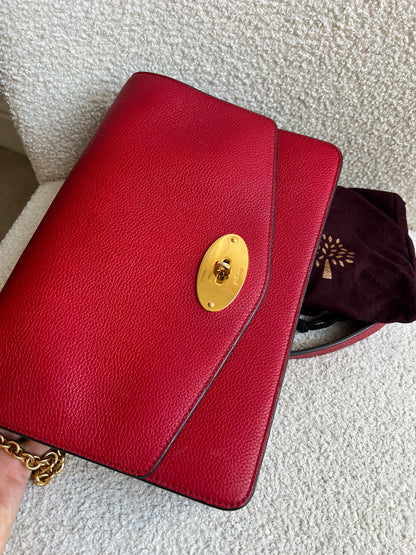 Mulberry Scarlet Red Large Darley Shoulder Bag (RRP £895)