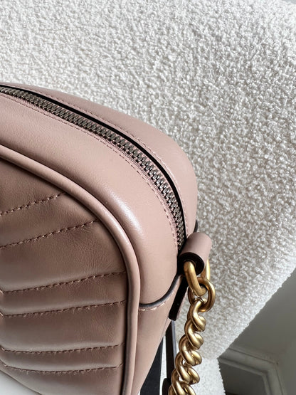 Gucci GG Marmont Dusty Pink Small Shoulder Bag (RRP £1440)