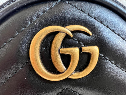 Gucci Black GG Marmont Coin Pouch (RRP £350)
