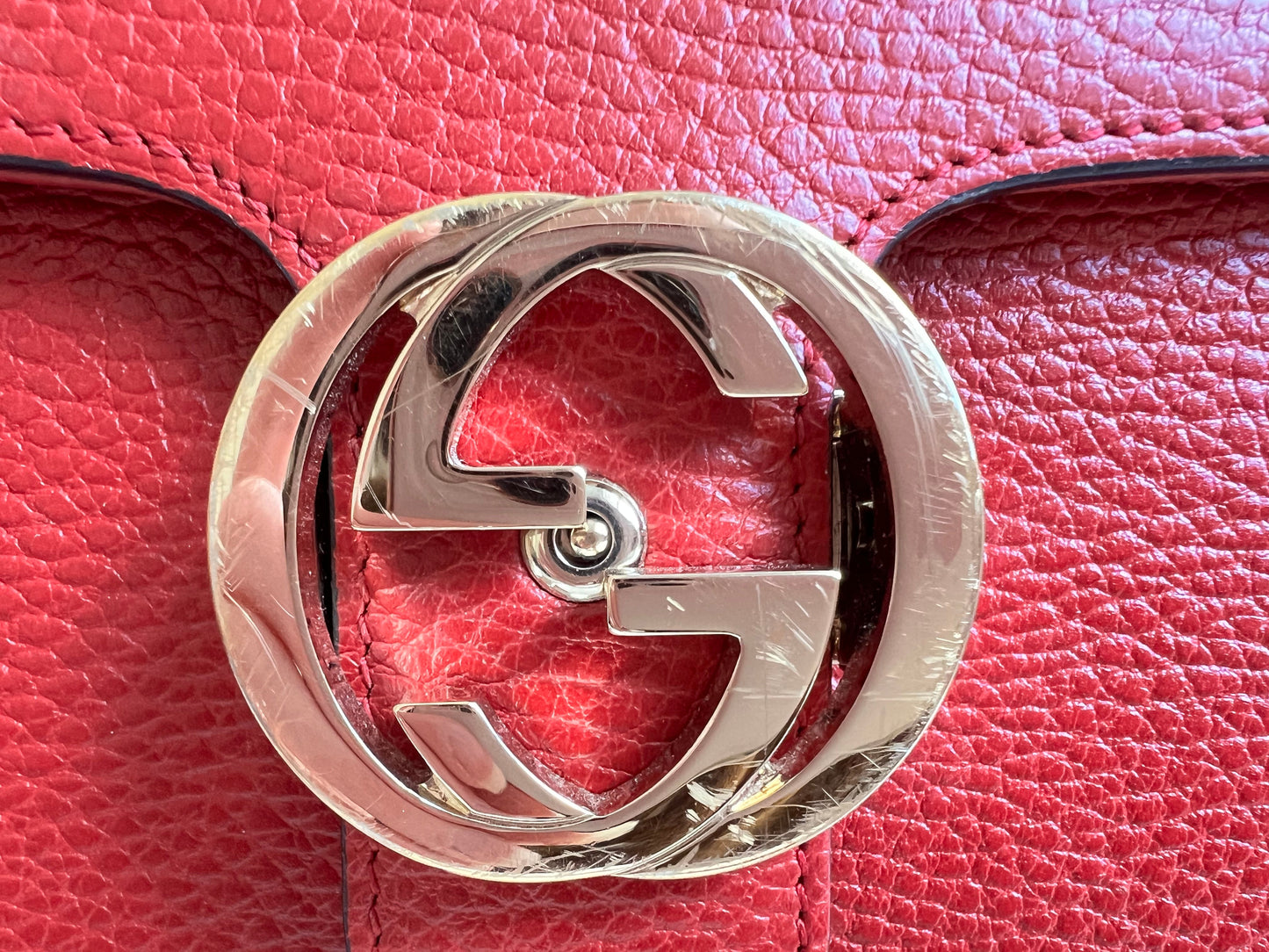 Gucci Interlocking GG Red Small Shoulder Bag
