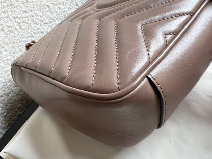 Gucci GG Dusty Pink Marmont Small Shoulder Bag (RRP £2070)