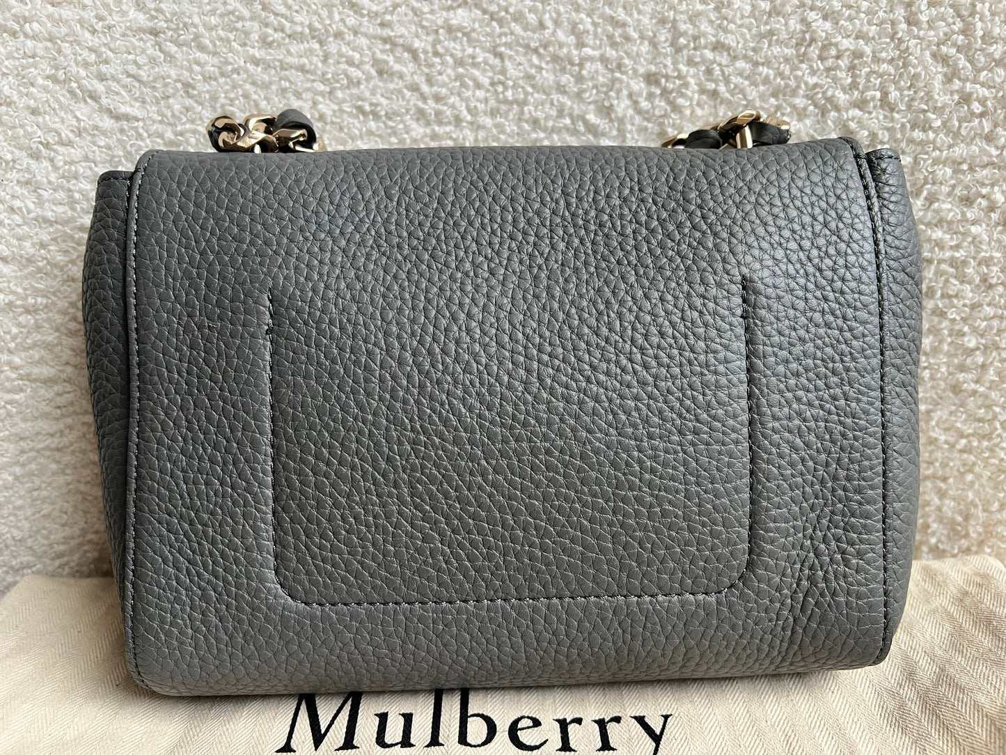 Mulberry Solid Grey Regular Top Handle Lily (RRP £1095)