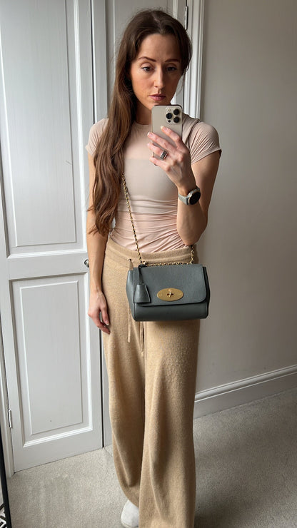 Mulberry Charcoal Grey Regular Lily with Gold Hardware (RRP £995)