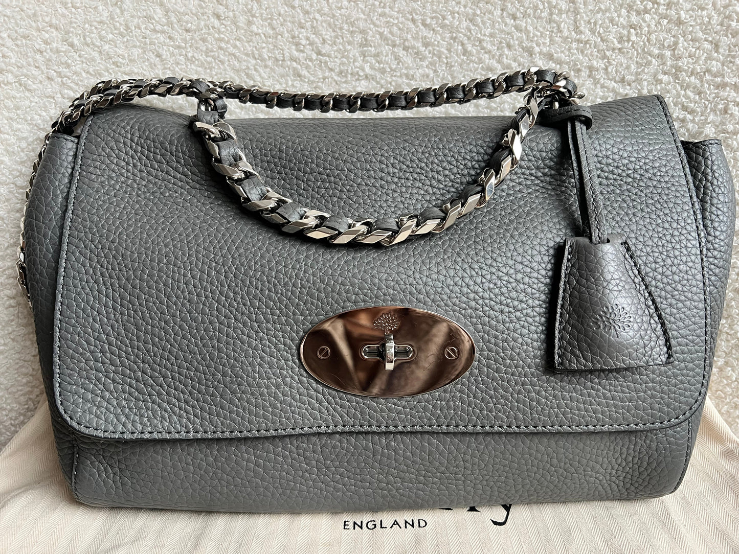 Mulberry Charcoal Grey Medium Top Handle Lily (RRP £1075)