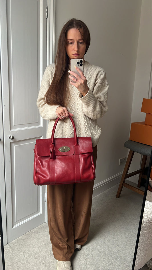 Mulberry Red Bayswater (RRP £1095)