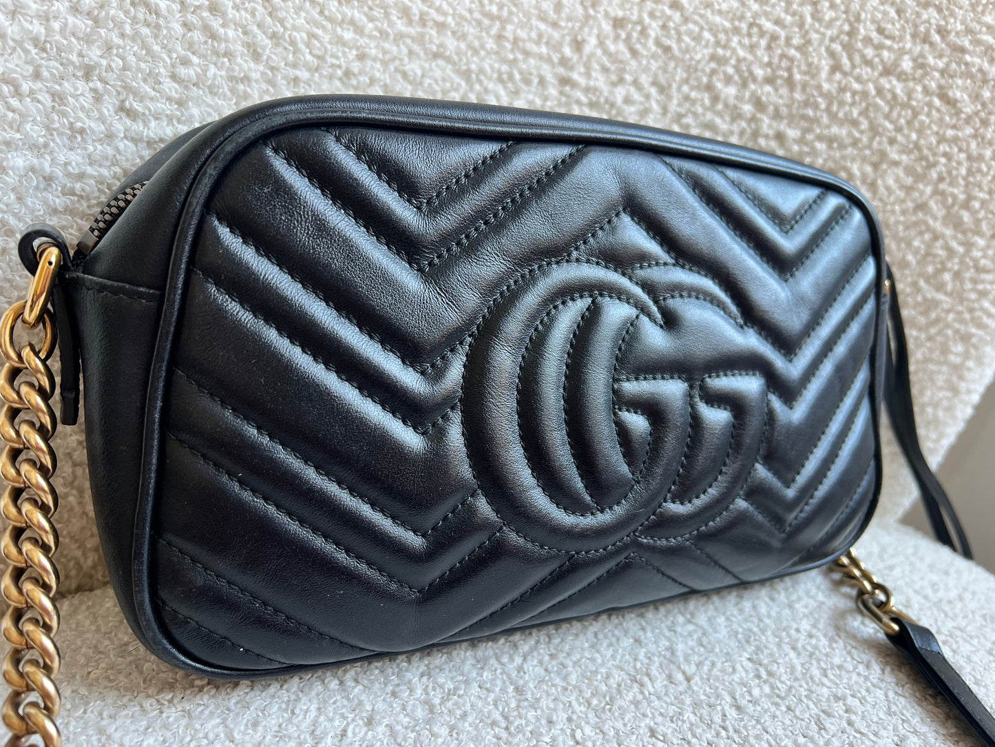 Gucci GG Black Marmont Small Shoulder Bag (RRP £1440)