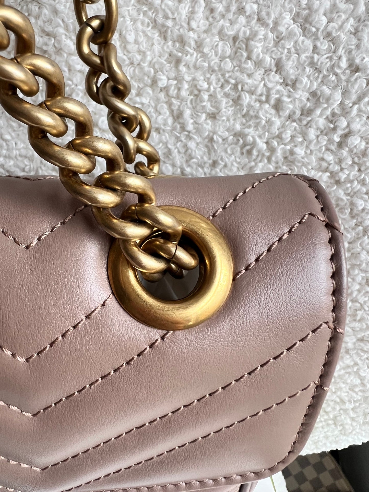 Gucci GG Dusty Pink Marmont Small Shoulder Bag (RRP £2070)