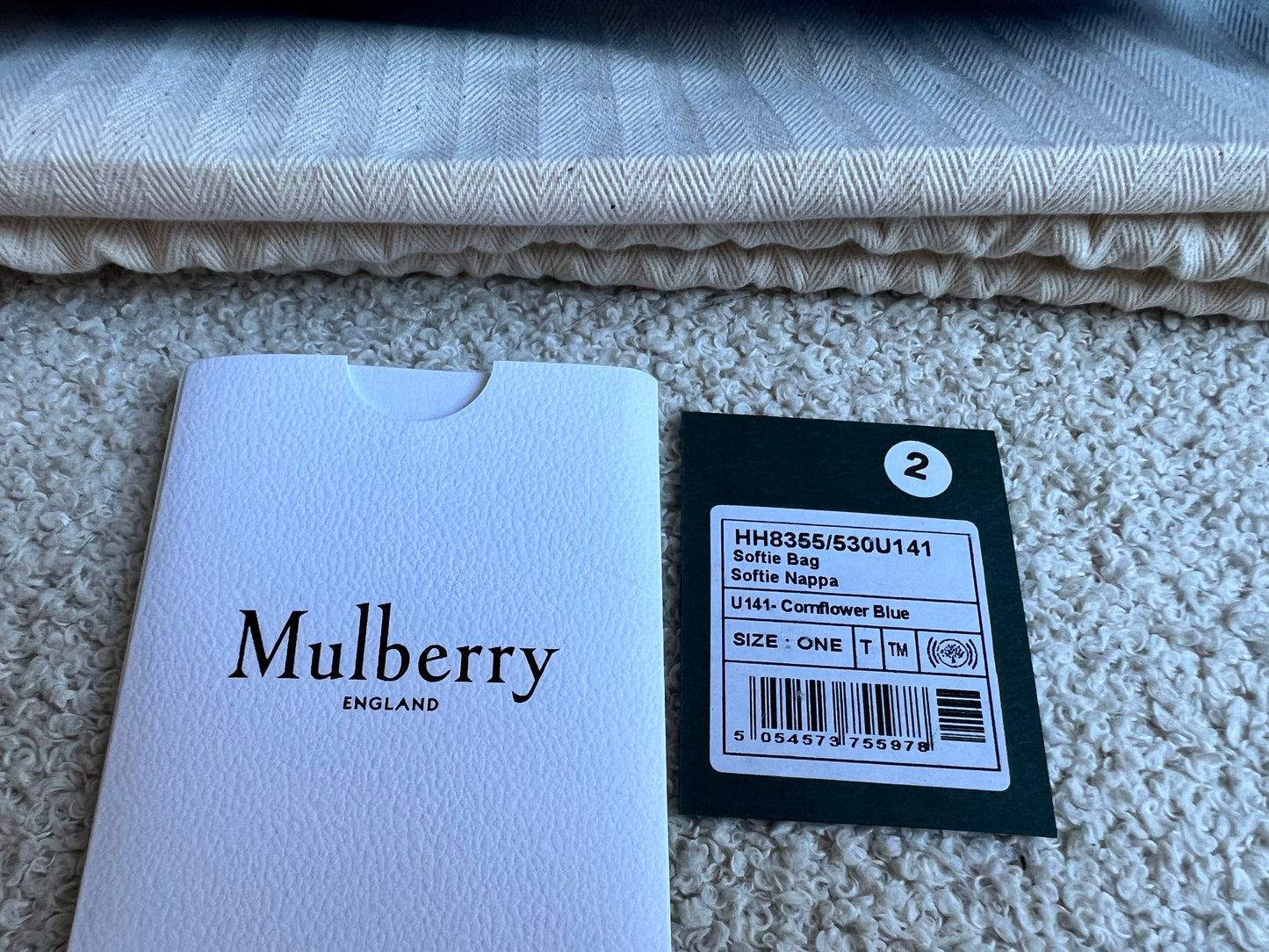 Mulberry Cornflower Blue Softie in Pillow Effect Nappa Leather (RRP £1650)