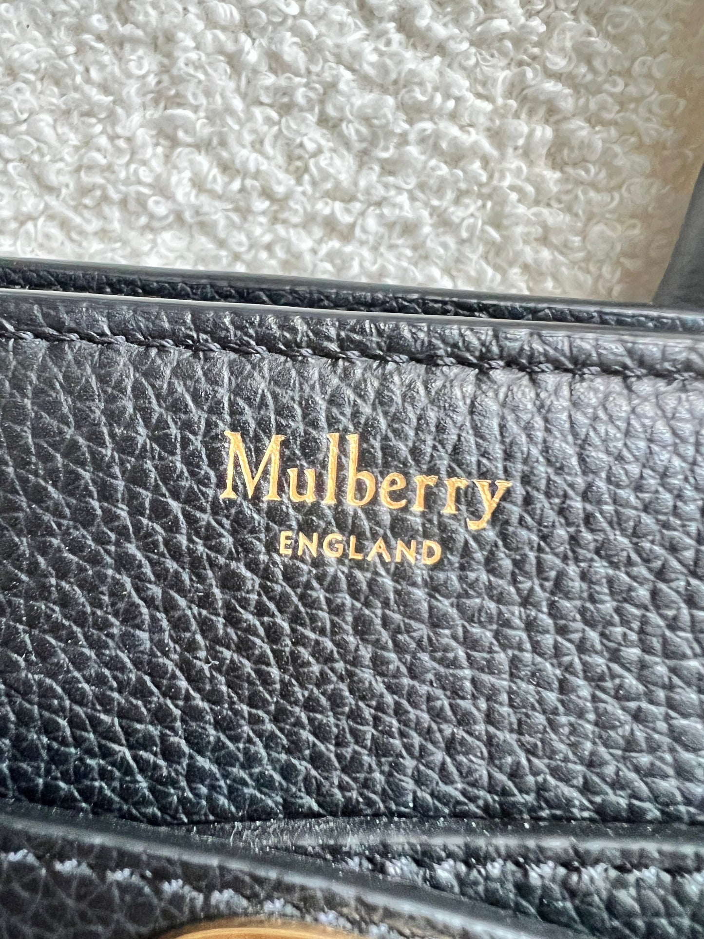 Mulberry Black Mini Zipped Bayswater (RRP £1095)