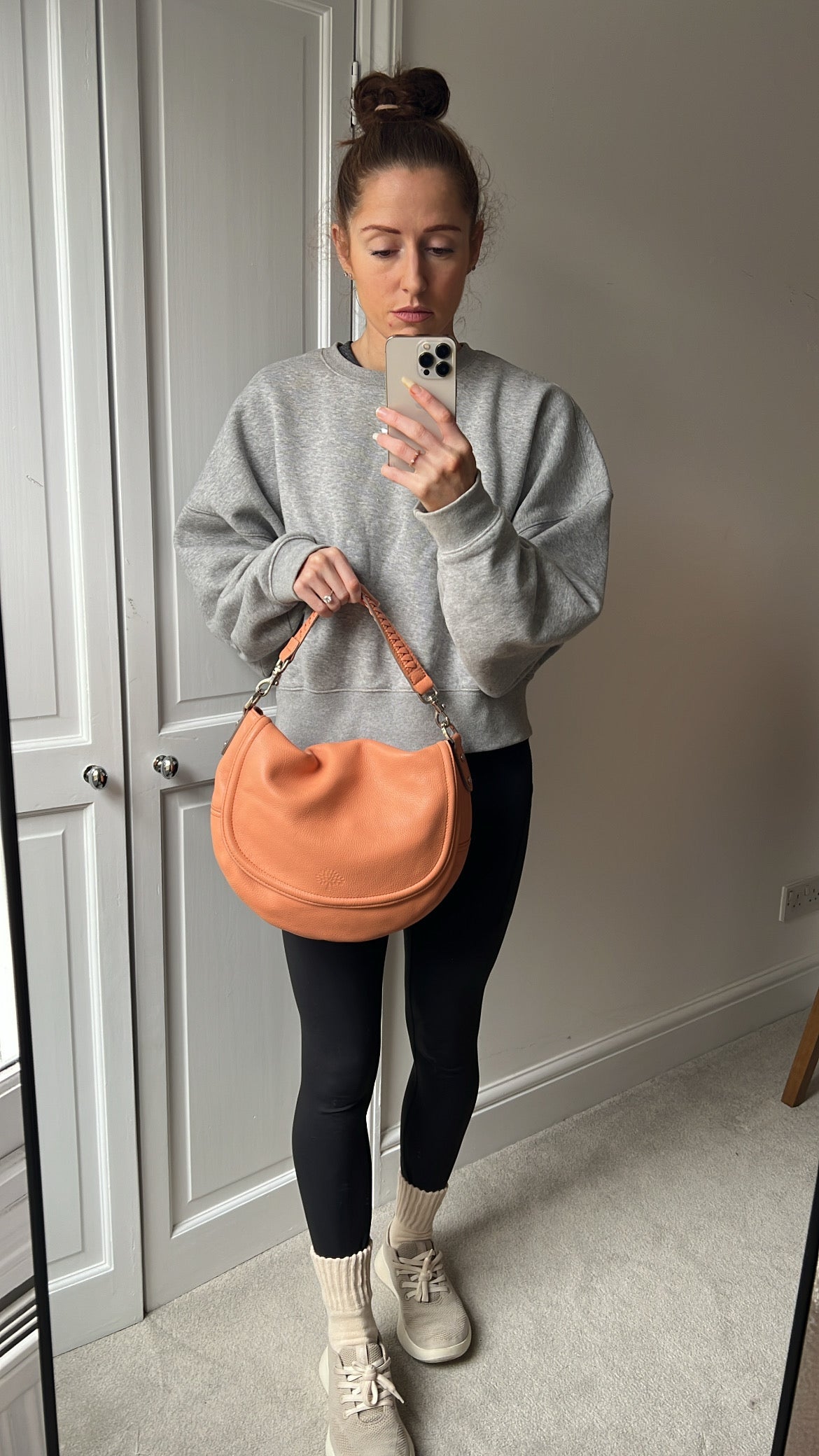Mulberry Apricot Large Effie Satchel