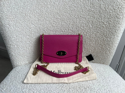 Mulberry Pink Small Darley Shoulder Bag (RRP £695)