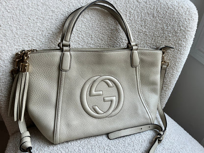 Gucci Soho Tote in Eggshell
