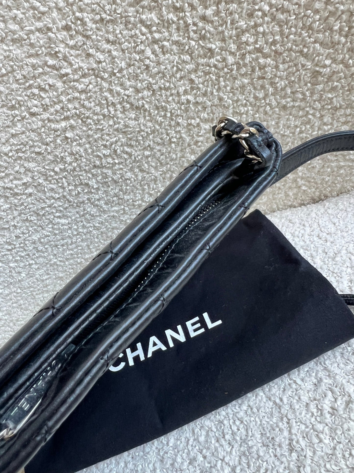 Chanel Black Quilted Messenger Bag