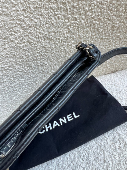 Chanel Black Quilted Messenger Bag
