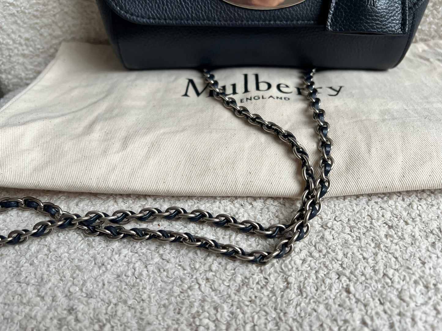 Mulberry Midnight Regular Lily with Silver Hardware (RRP £1095)