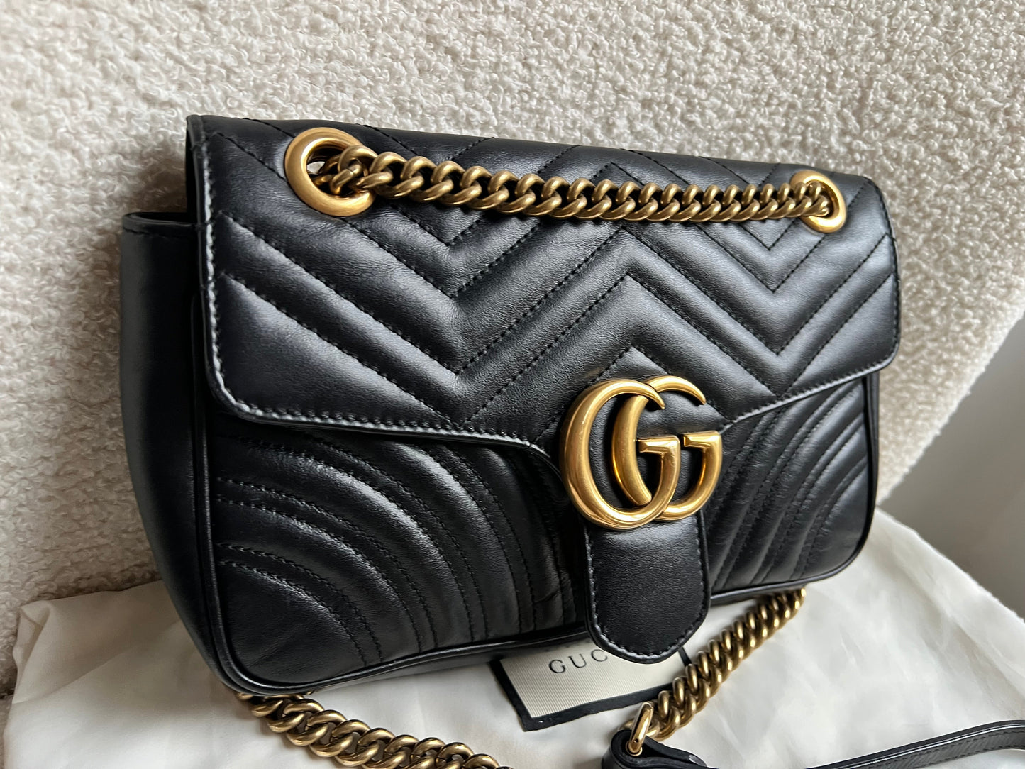 Gucci GG Black Marmont Small Shoulder Bag (RRP £2070)
