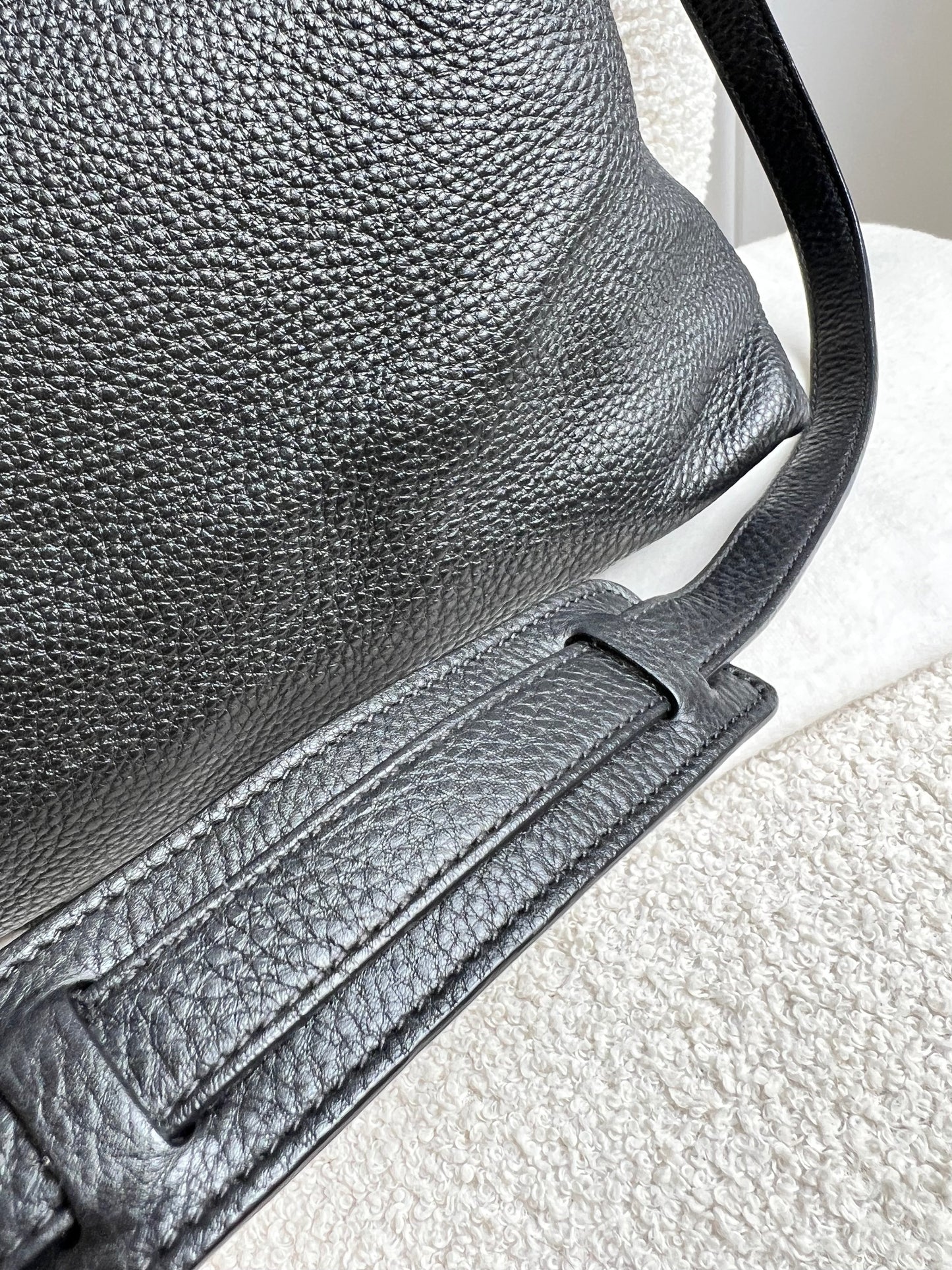 Prada Black Vitello Daino Shoulder Bag