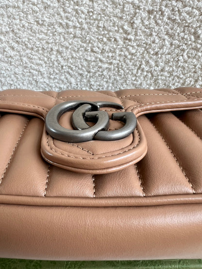 Gucci GG Beige Marmont Super Mini Aria Shoulder Bag (RRP £985)