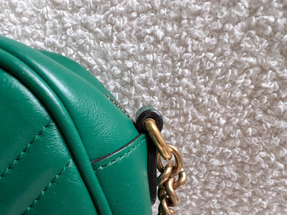 Gucci GG Green Marmont Small Shoulder Bag (RRP £1440)