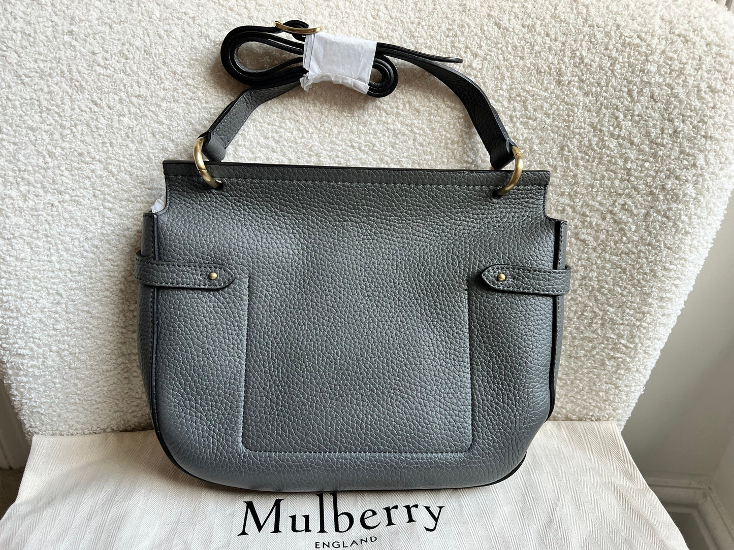 Mulberry Grey Soft Amberley Satchel (RRP £1,195)