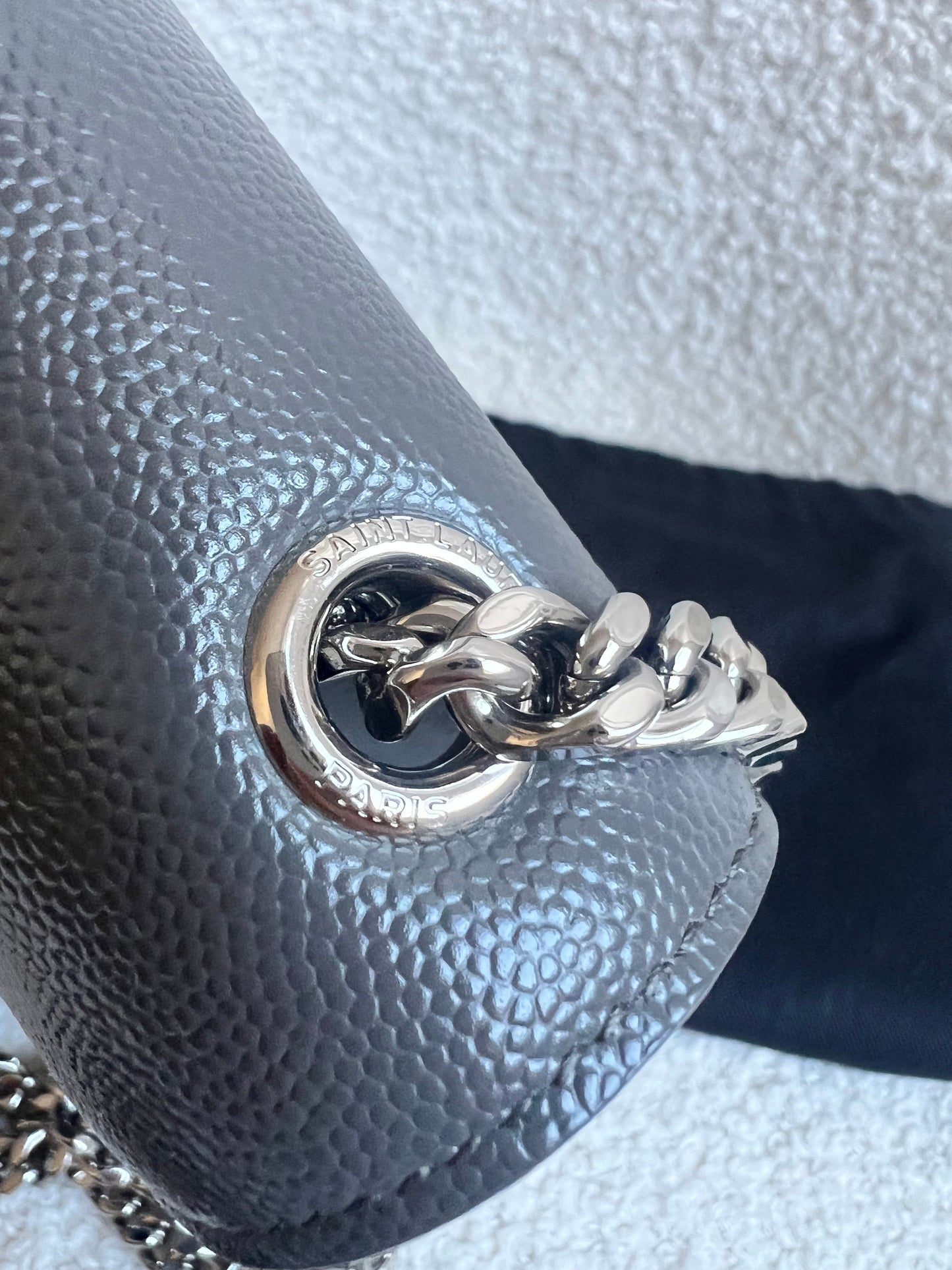 Yves Saint Laurent (YSL) Light Grey Small Kate Tassel (RRP £1,550)
