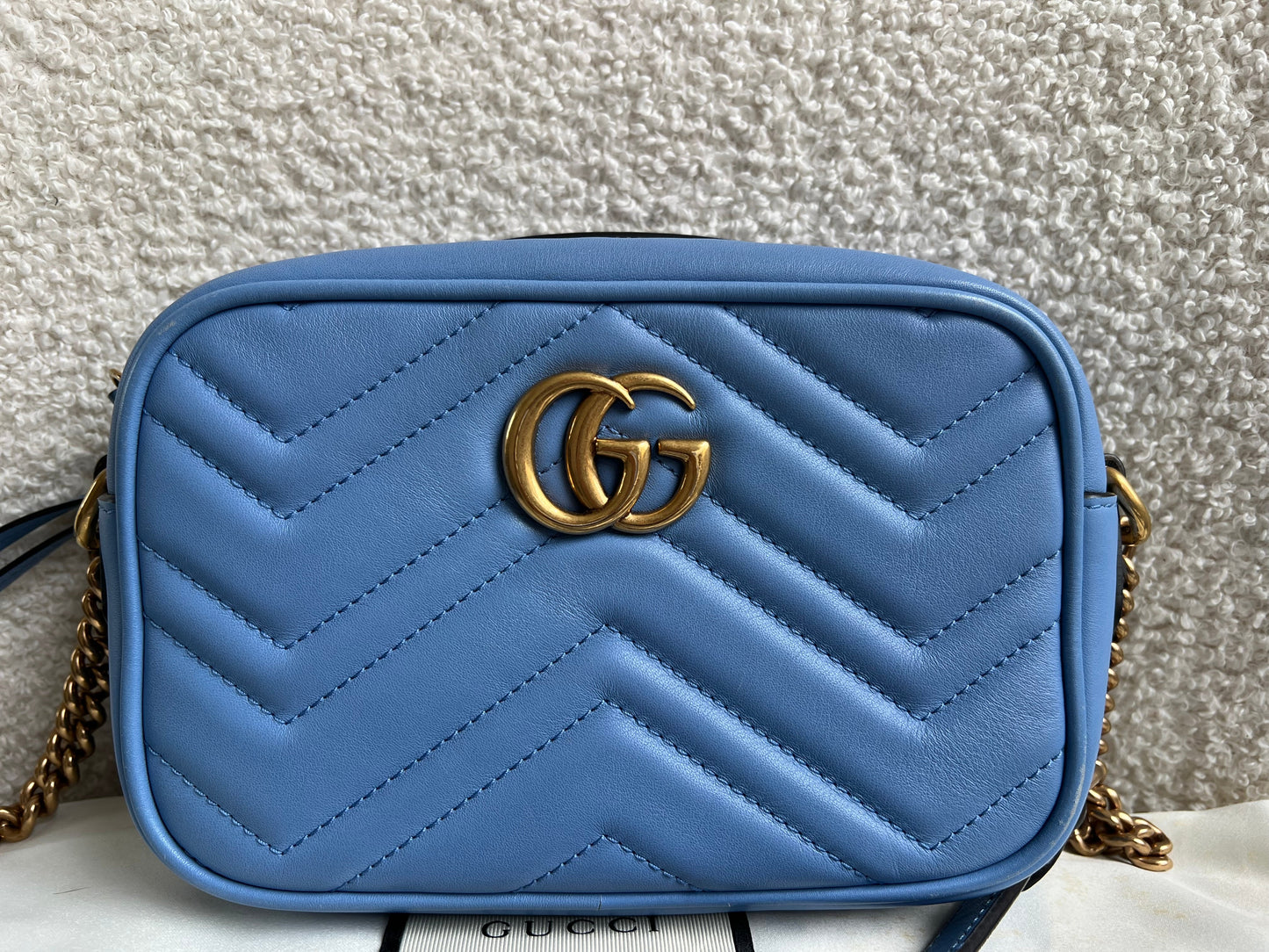 Gucci GG Blue Marmont Mini Shoulder Bag (RRP £1,360)
