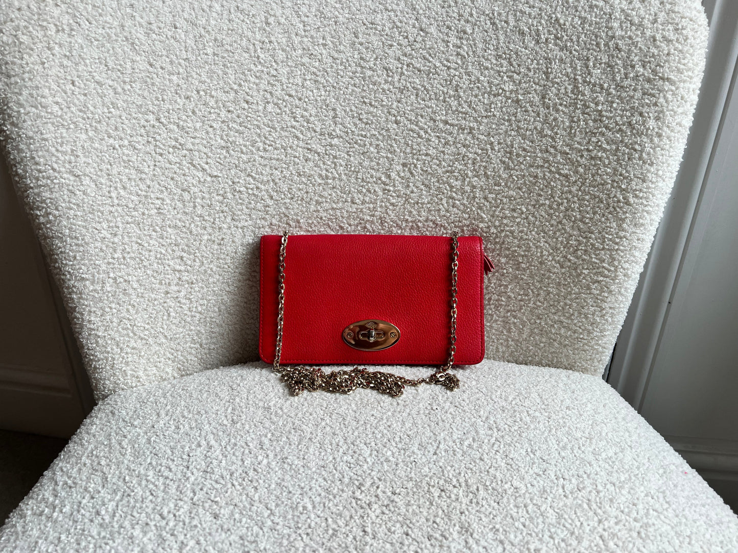 Mulberry Hibiscus Red Bayswater Clutch (RRP £495)
