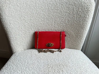 Mulberry Hibiscus Red Bayswater Clutch (RRP £495)