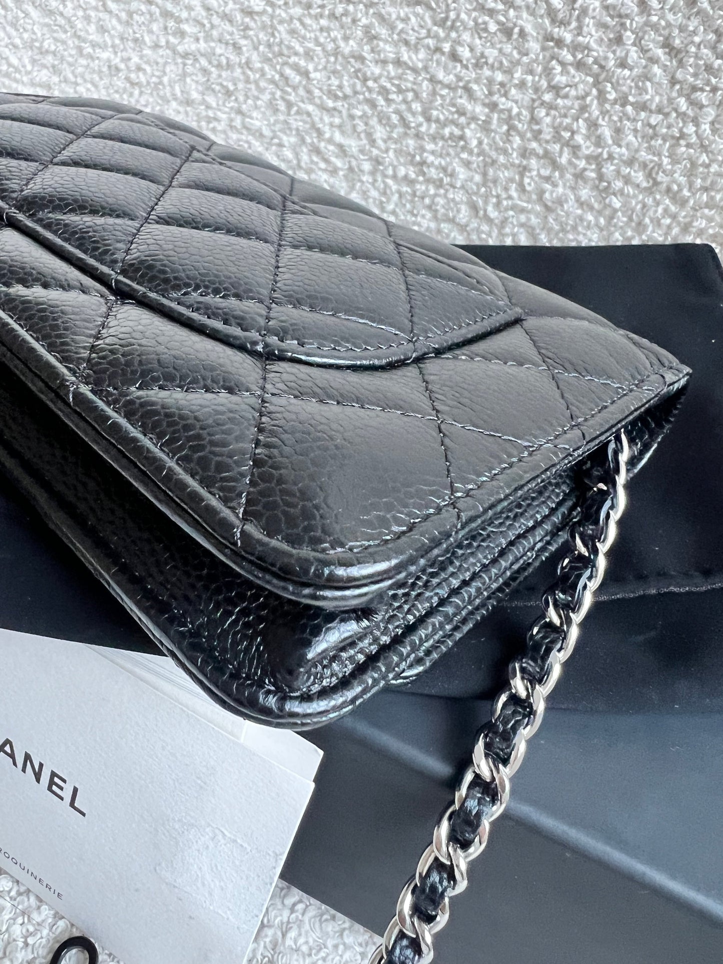 Chanel Black Caviar Wallet on Chain (RRP £2,930)