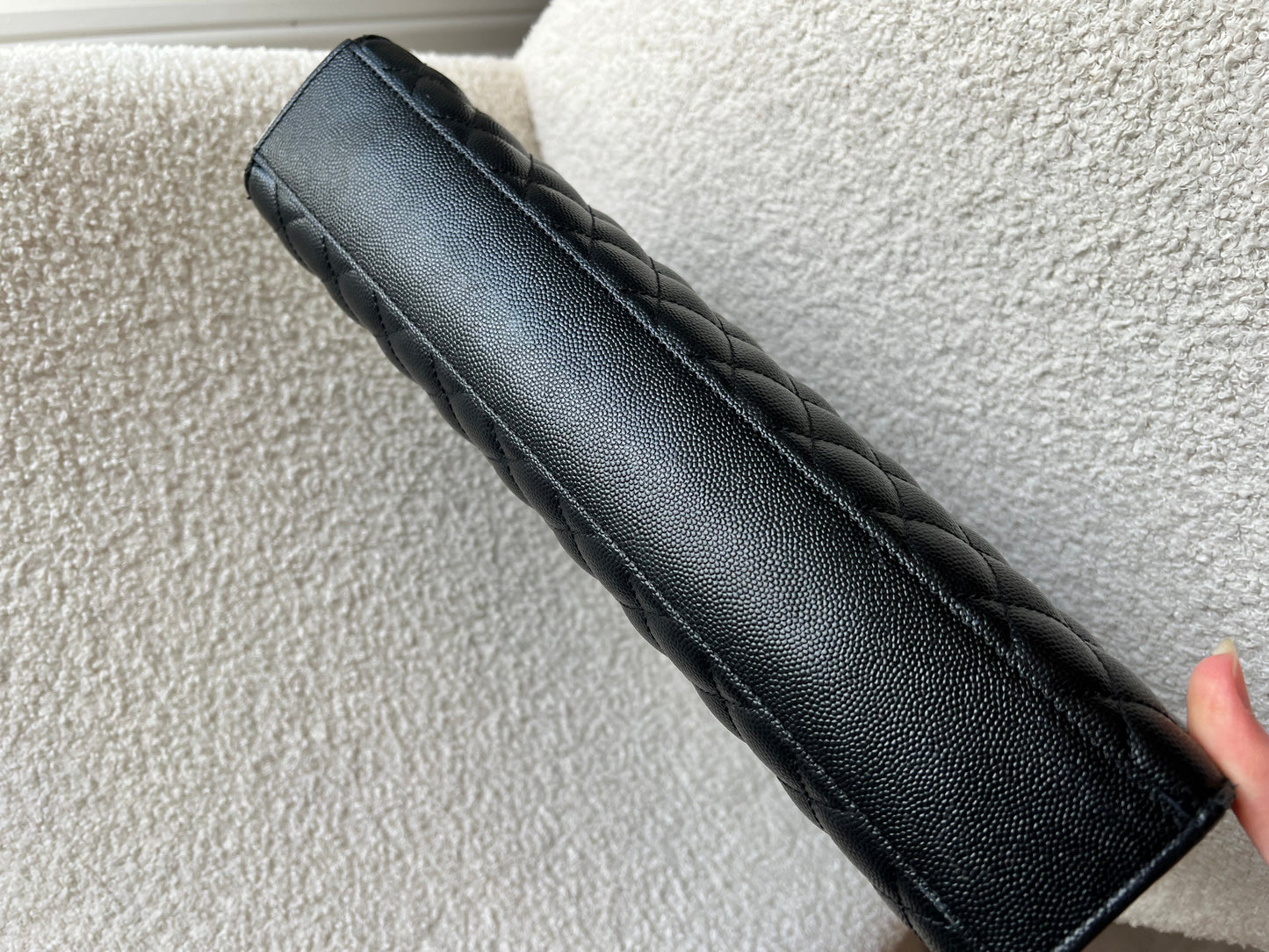 Yves Saint Laurent (YSL) Large Black on Black Envelope Bag (RRP £2,400)