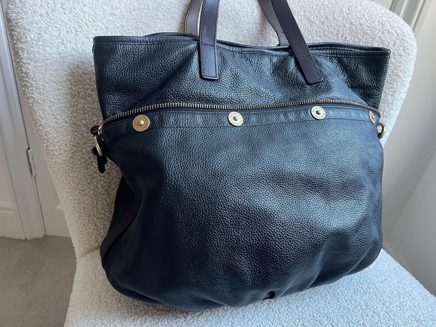 Mulberry Black Mitzy Tote
