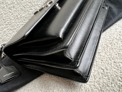 Yves Saint Laurent (YSL) Black Medium Sunset with Silver Hardware (RRP £1,950)