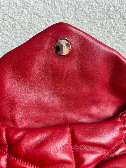 Yves Saint Laurent (YSL) Small Puffer in Red Quilted Lambskin (RRP £2,415)