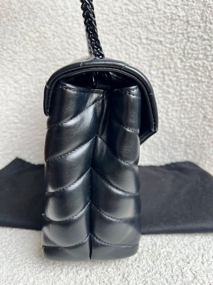 Yves Saint Laurent (YSL) Black on Black Small Lou Lou (RRP £1,940)