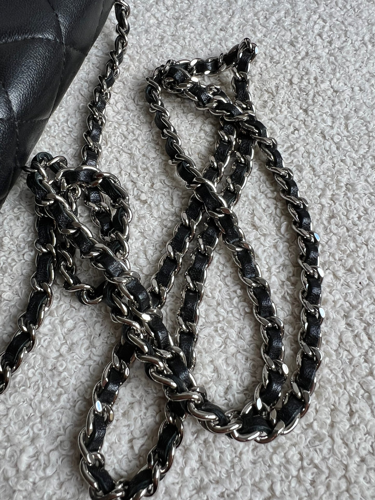 Chanel Wallet on Chain in Black Lambskin Silver Hardware (RRP £2,930)