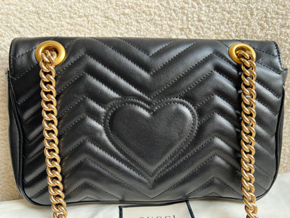 Gucci GG Black Marmont Small Shoulder Bag (RRP £2070)