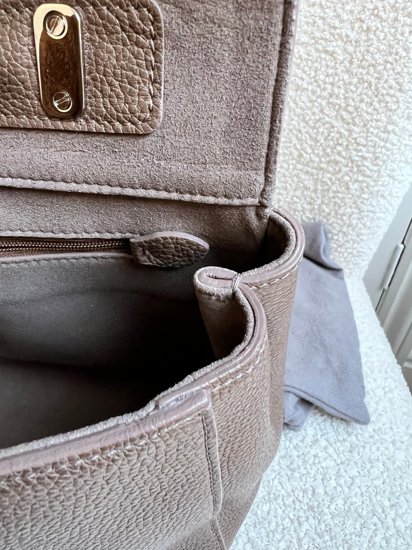 Mulberry Taupe Medium Lily with Silver Hardware (RRP £1095)