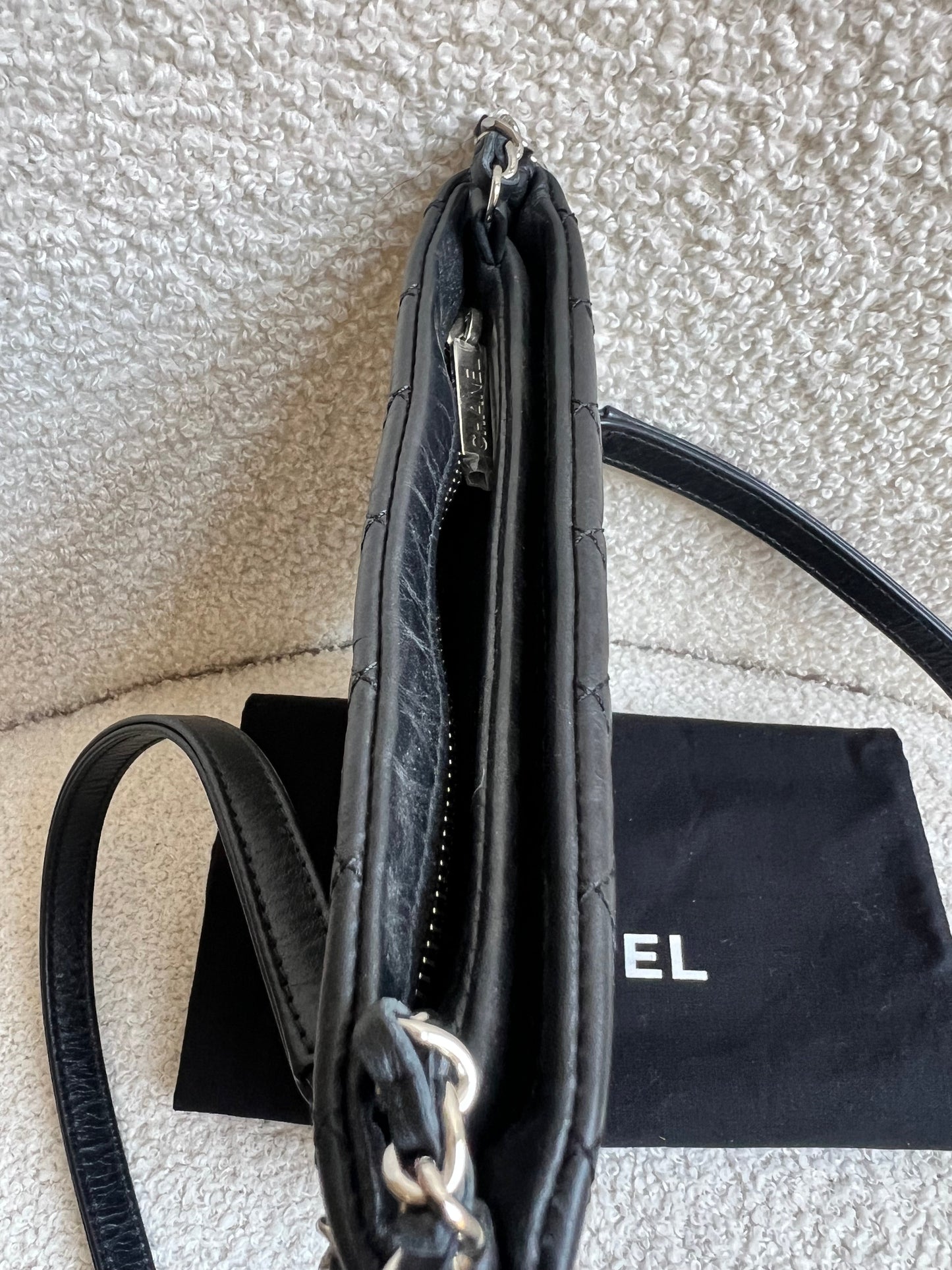 Chanel Black Quilted Messenger Bag