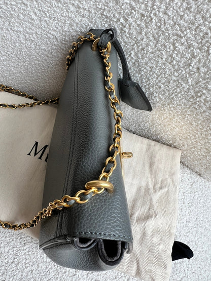 Mulberry Charcoal Grey Regular Lily with Gold Hardware (RRP £995)