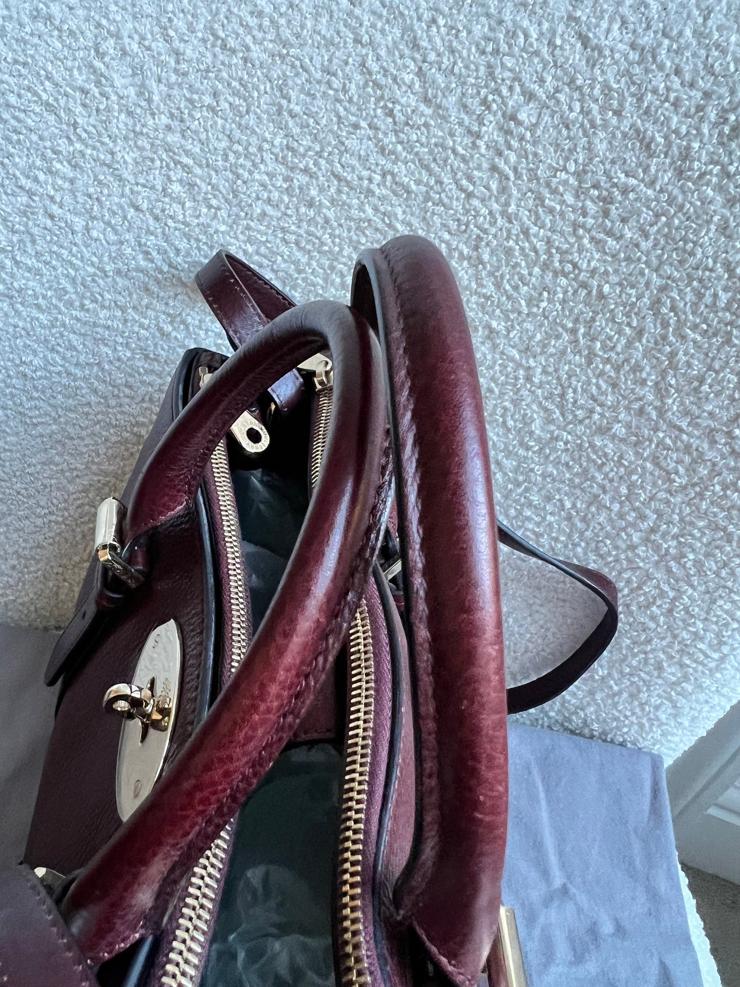 Mulberry Oxblood Small Double Zip Bayswater Tote (£1500)