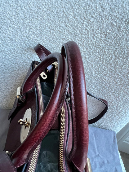 Mulberry Oxblood Small Double Zip Bayswater Tote (£1500)