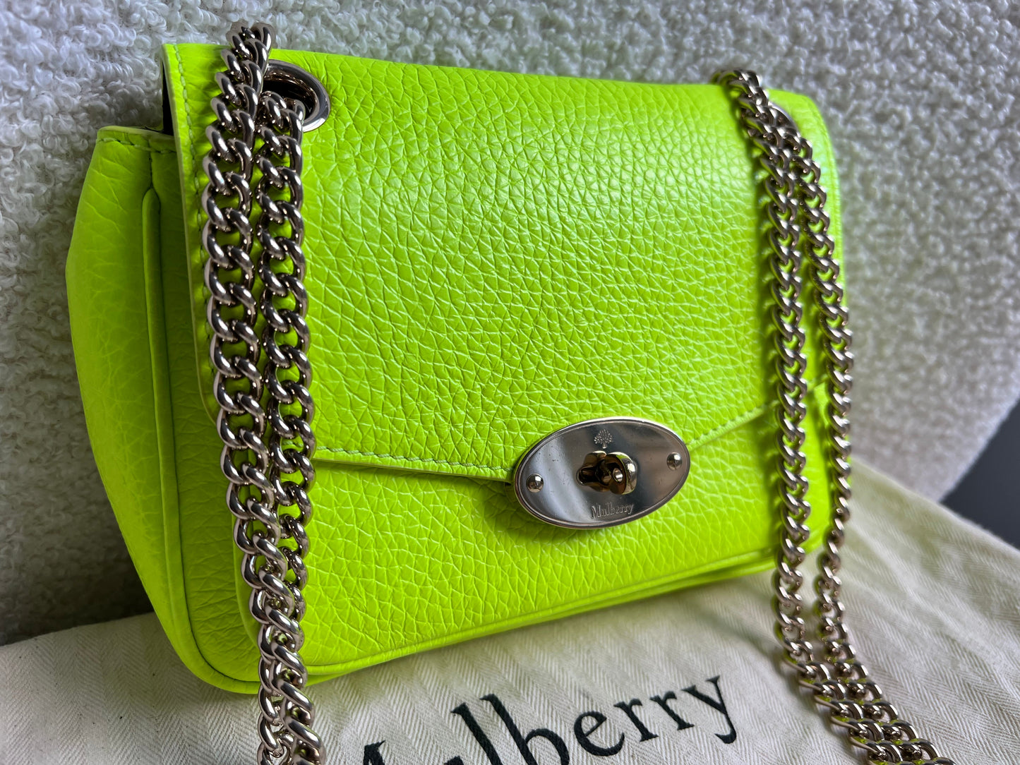 Mulberry Neon Yellow Mini Darley Shoulder Bag (RRP £725)