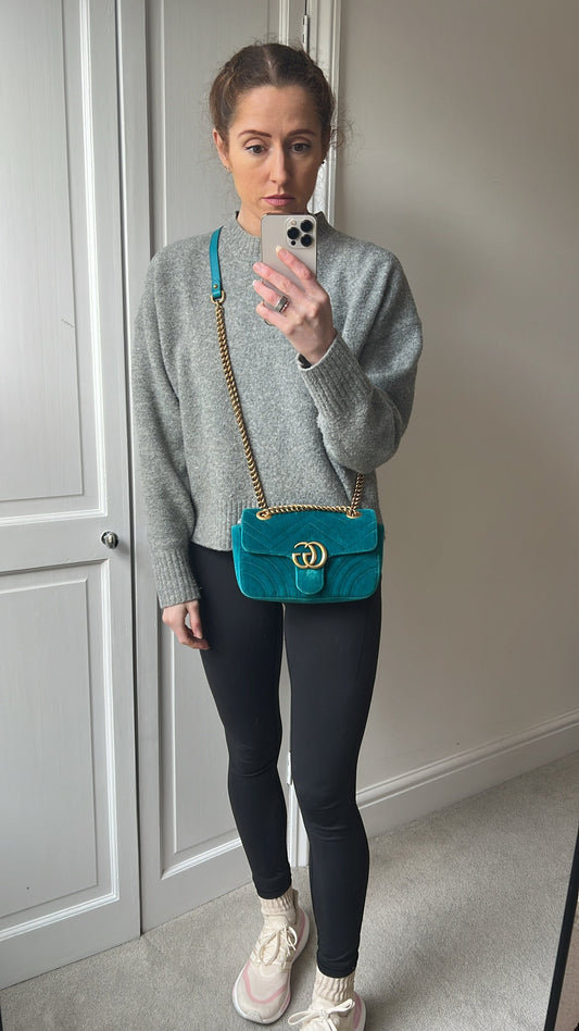 Gucci GG Mini Velvet Marmont Mini Shoulder Bag (RRP £1295)