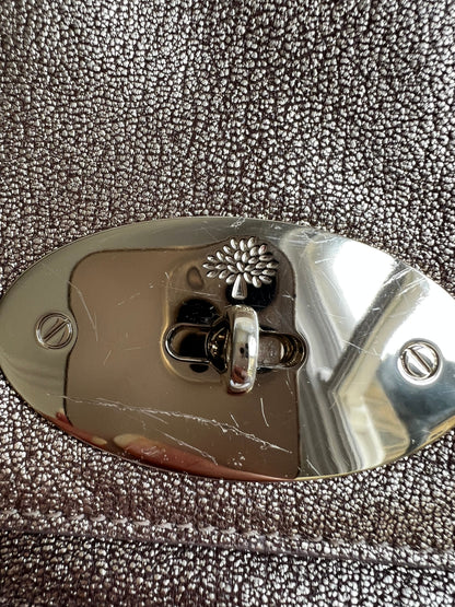 Mulberry Metallic Mushroom Clemmie Clutch (RRP £695)